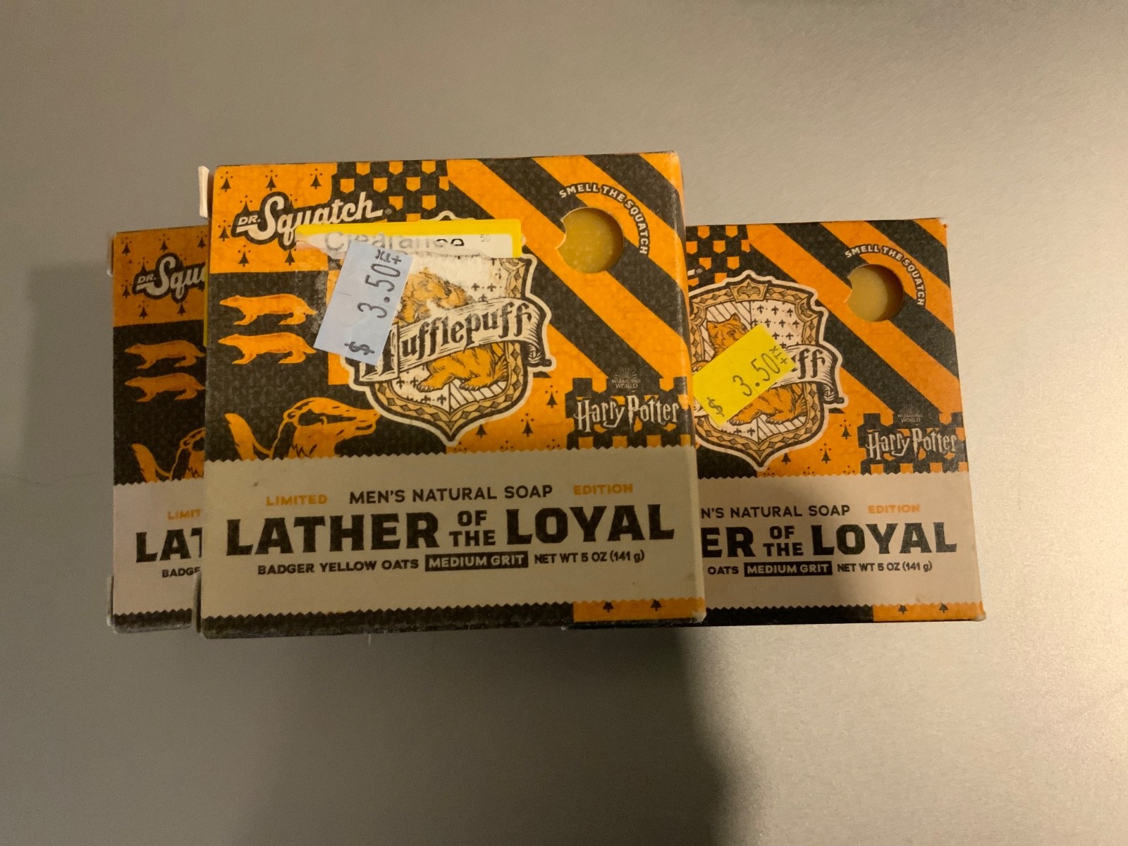Dr Squatch Limited Edition Lather Of The Loyal Harry Potter Soap Lot of 3