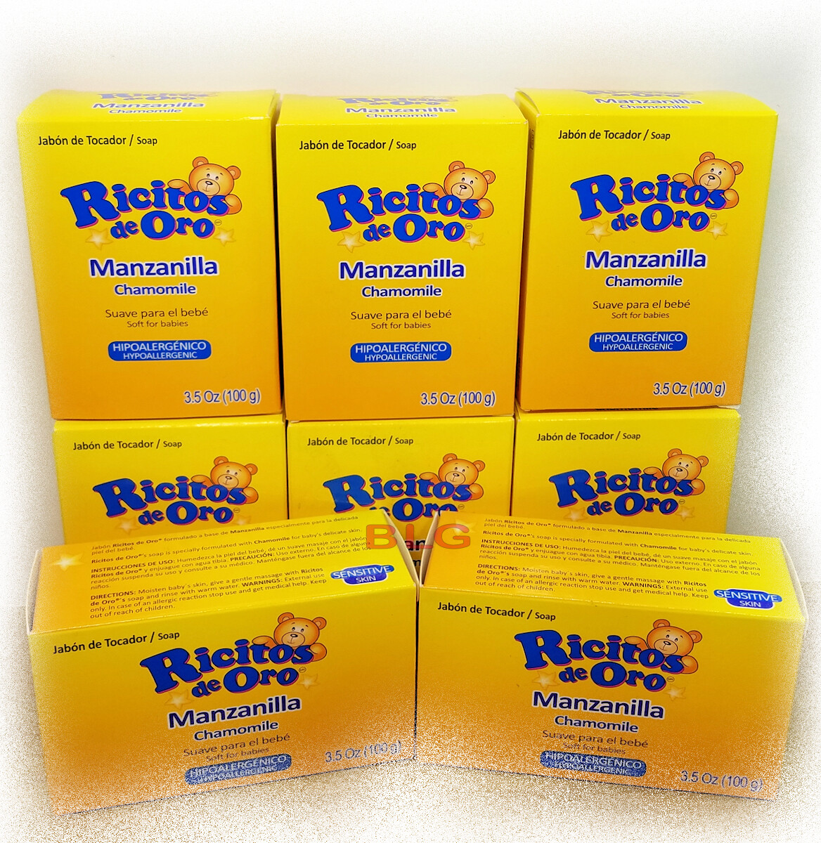 GRISI CHAMOMILE BABY SOAP SOFT FOR BABIES 3.5oz Hand Face MANZANILLA Jabon 8Bars