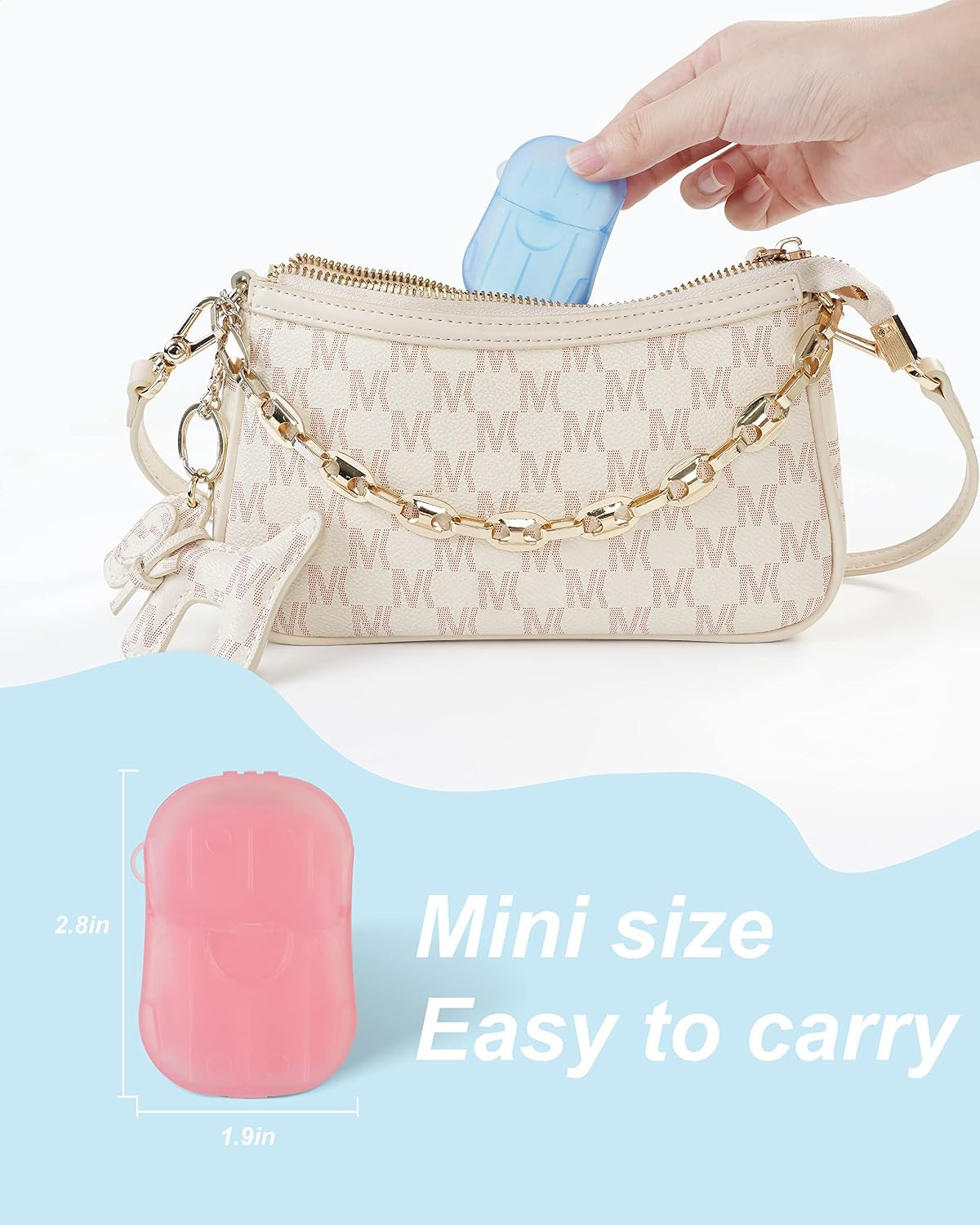Paper Hand Soap Sheets for Traveling, 20 Pack Mini Portable Hand