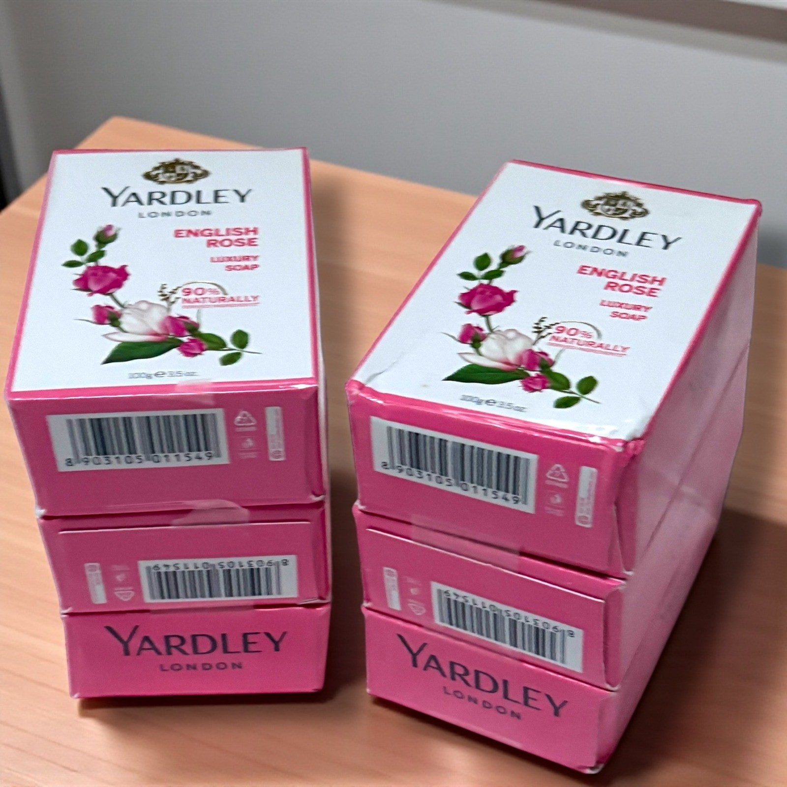 Yardley London English Rose Luxury Soap 100g 3.5 oz 6 Bar Pack