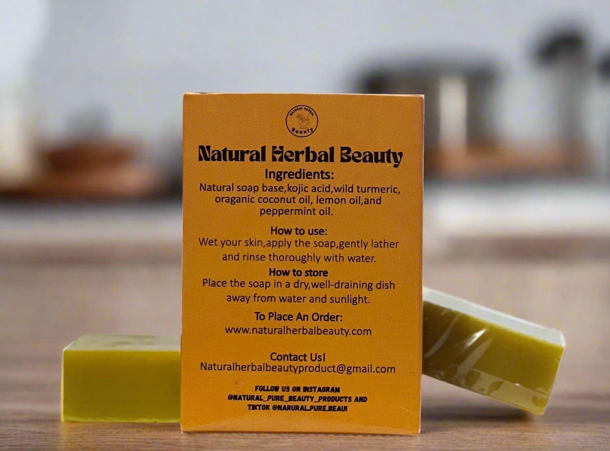 Turmeric & Kojic Acid Bar Soap for Brightening Skin Organic Soap