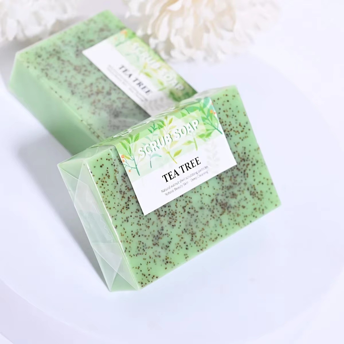 “Tea Tree Oil Bubble Soap 100g – Natural Handmade Exfoliating Cleanser”