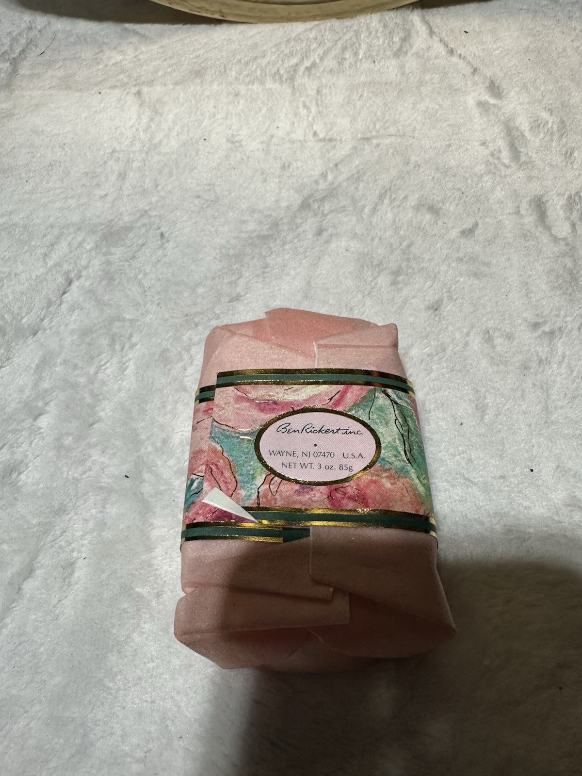 Vintage Ben Rickert Rose SAVON Soap Bar 3oz Made In The USA
