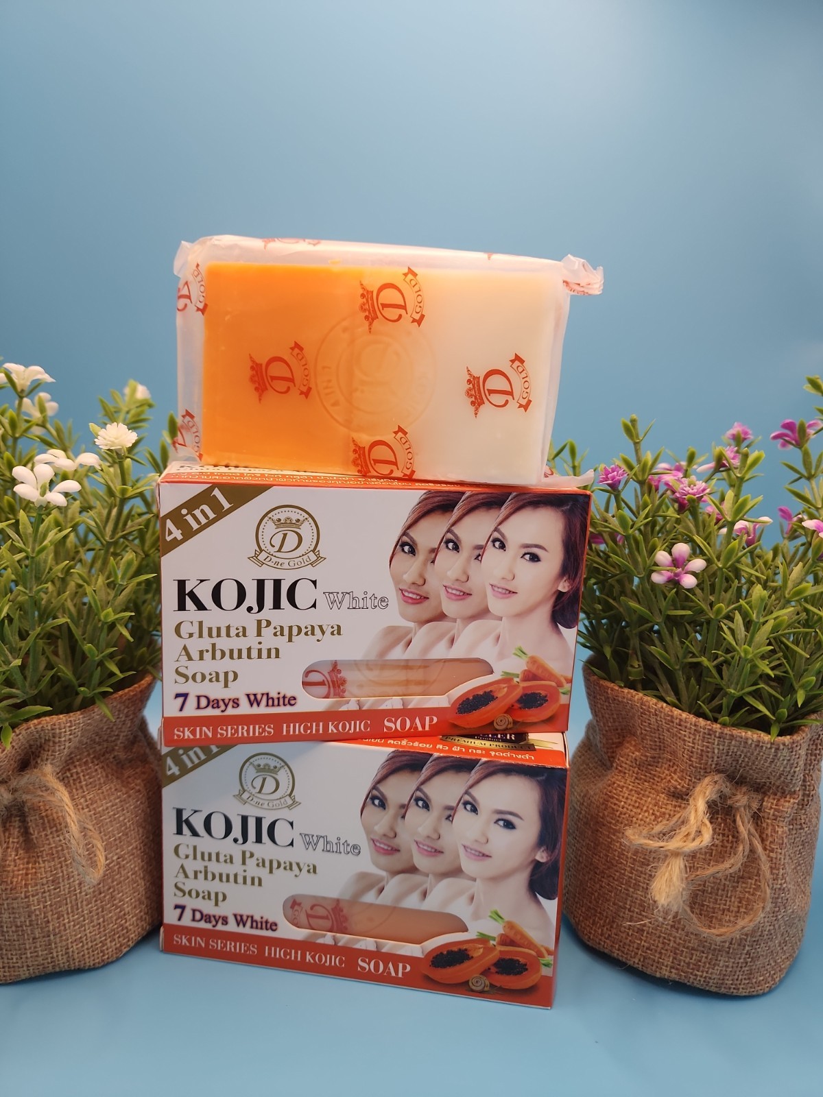 2X Kojic white Gluta Papaya Arbutin 7days White Soap 160g 4 in 1 💯% Authentic