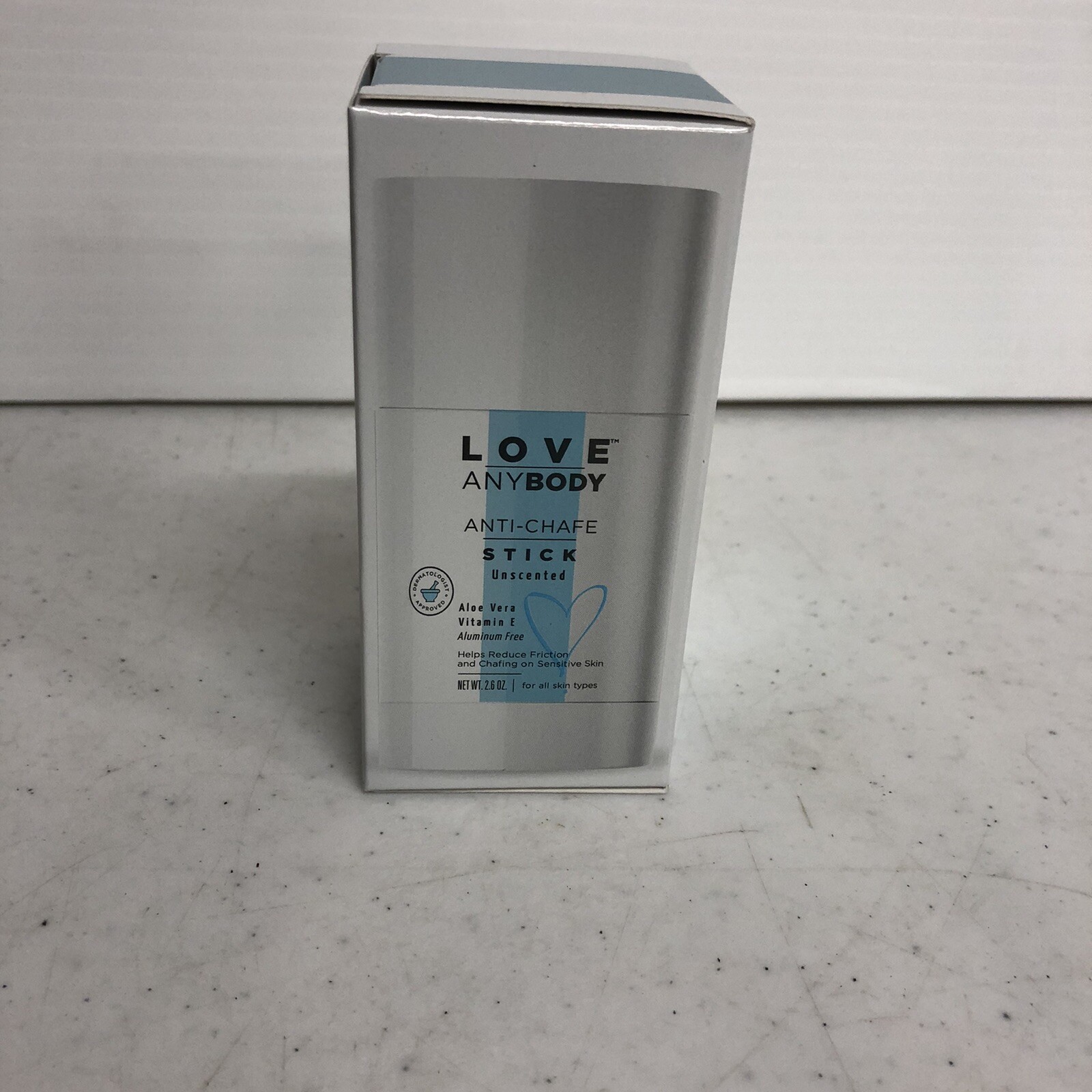 Love AnyBody Anti Chafe Stick 2.6 oz Aloe Vera Vitamin E Unscented New