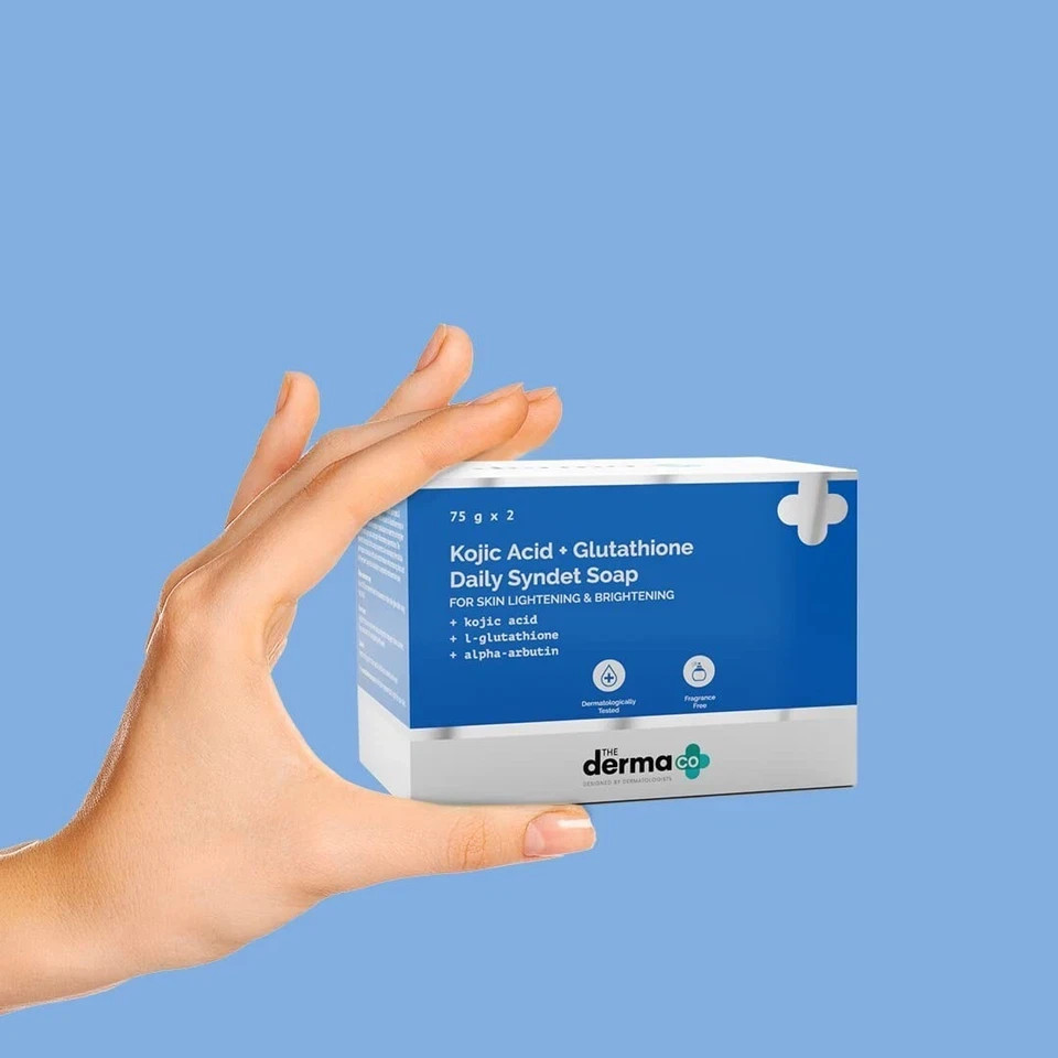 The Derma Co Kojic Acid + Glutathione Daily Syndet Soap ( Pack of 4)-75GM
