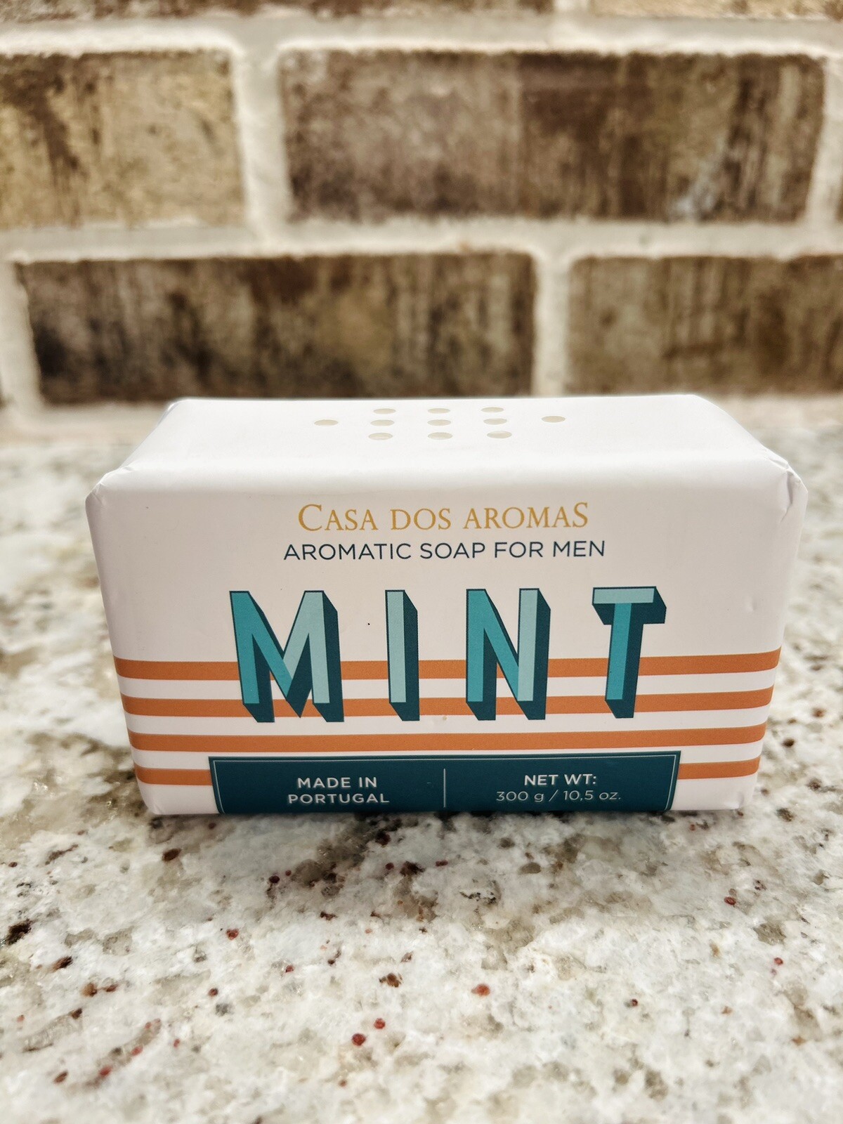 New Casa Dos Aromas Mint Aromatic Soap Bar Large 10.5 oz Portugal