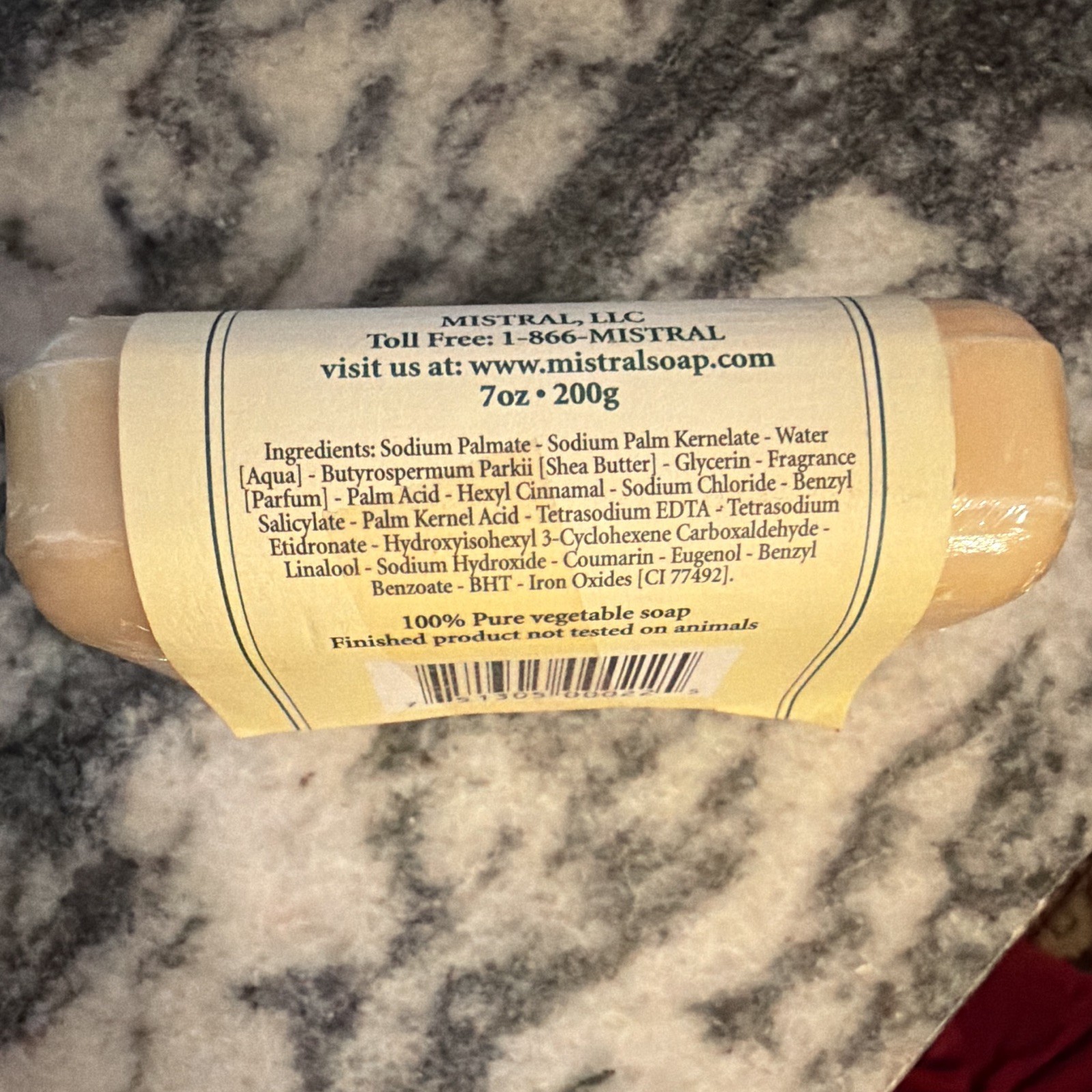 Mistral Provence Savon Extra-Fin Gardenia Royal Shea Butter Soap Bar 7 oz