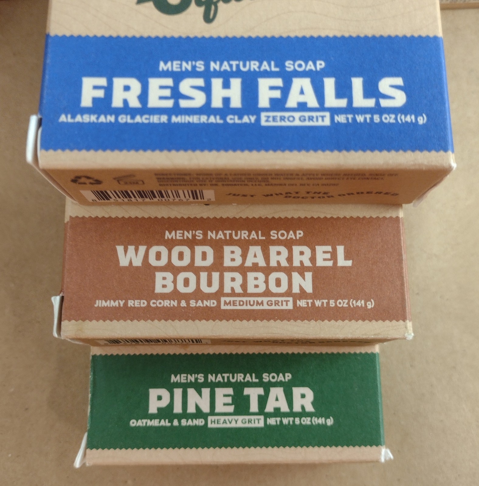 DR. SQUATCH MENS SOAP LOT 8 BARS 5 oz PINE TAR FRESH FALLS WOOD BARREL BOURBON