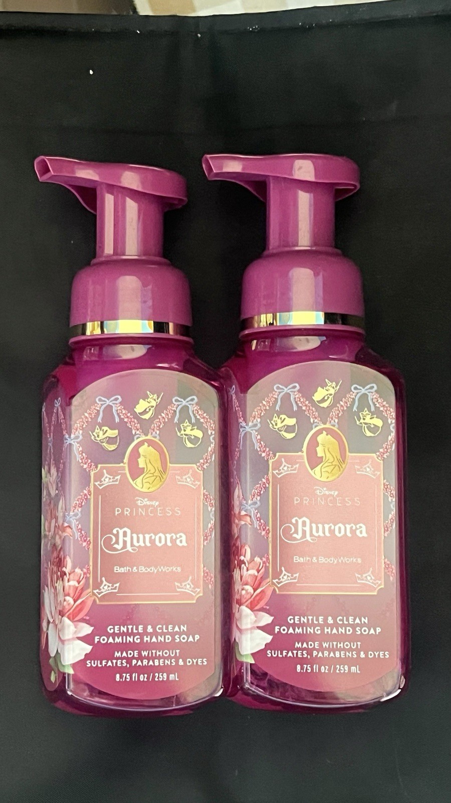 AURORA Foaming Hand Soap Bath & Body Works Disney Princess 2 Pack