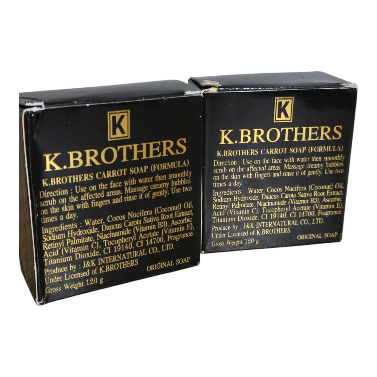 Original K Brother Carrot Beauty Care Face Out Soap 2pieces