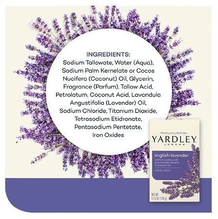 Yardley English Lavender Bar Soap 4Oz (2Pack)