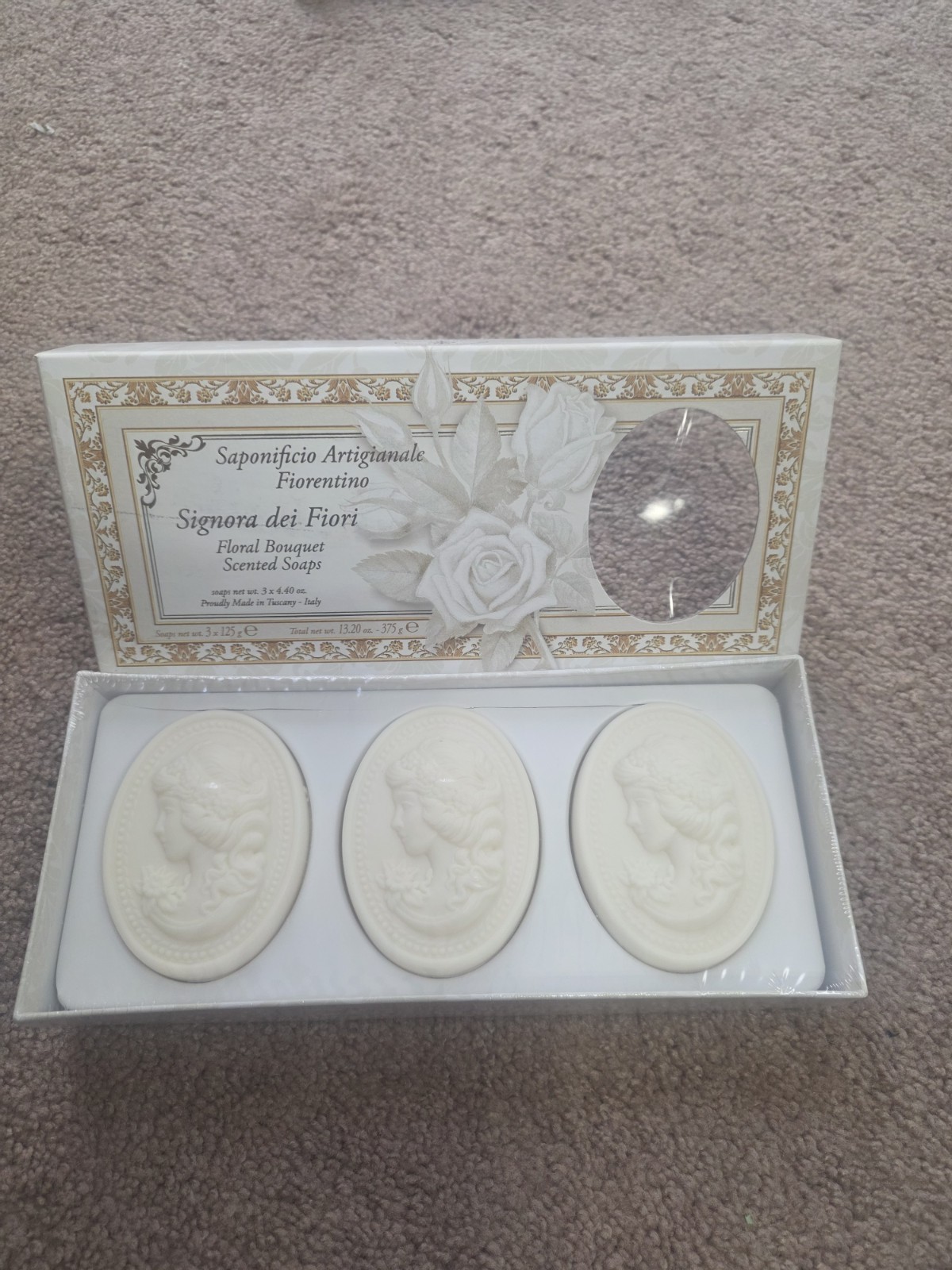 Saponificio Artigianale Fiorentino Signora dei Fiori Soap Set 3 Bars 4.40 oz