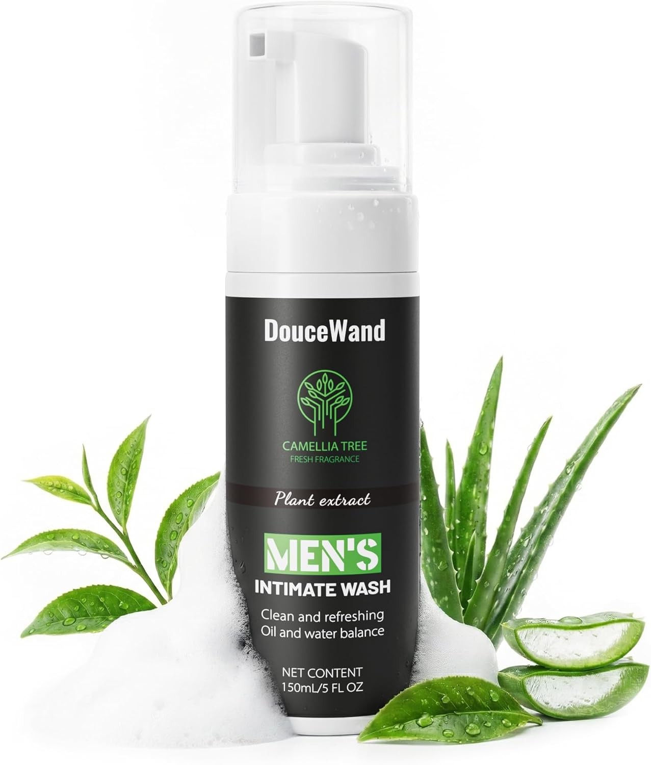 Men’s Intimate Wash – pH Balanced Foaming Tea Tree Groin Cleanser, Odor Control