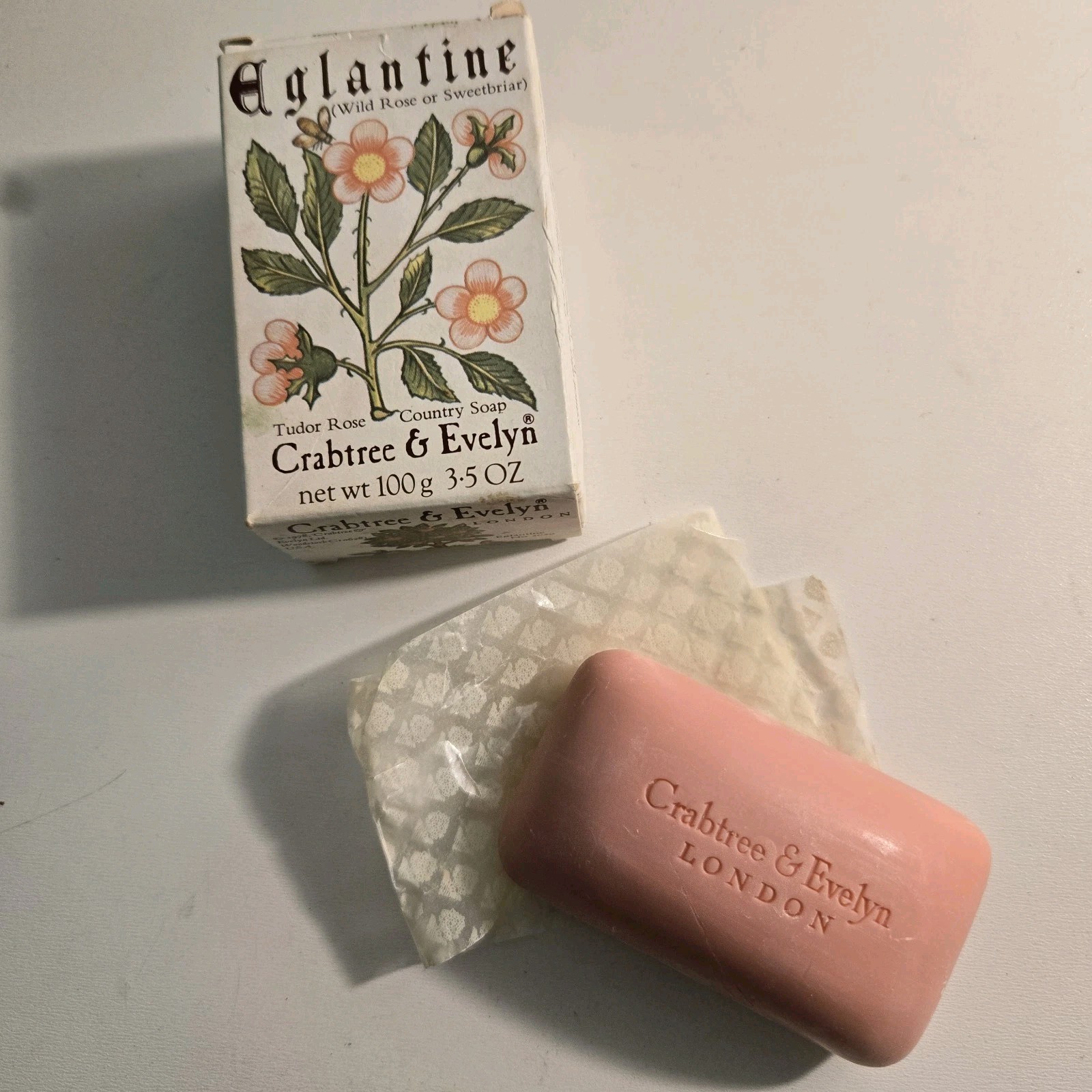 Vintage NEW CRABTREE & EVELYN Soap Eglantine WILD ROSE OR SWEETBRIAR 1978