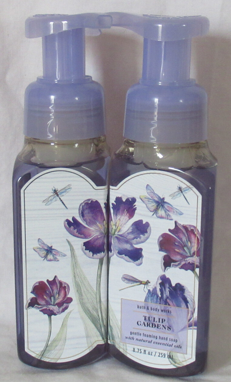Bath & Body Works Gentle Foaming Hand Soap Lot Set of 2 TULIP GARDENS
