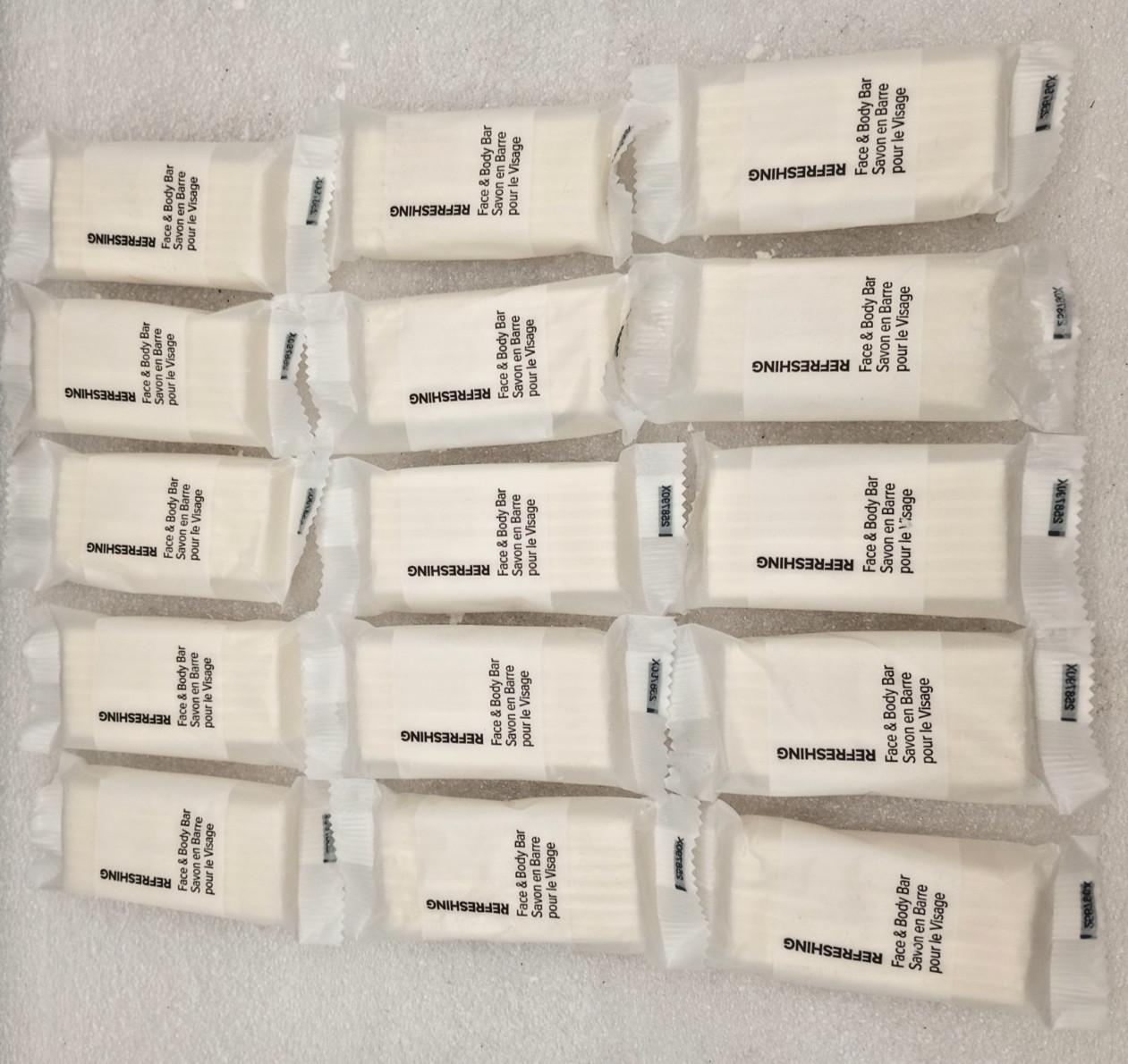 (Lot of 50) Refreshing Face & Body Soap Unisex – 0.6 Oz Each Bar.