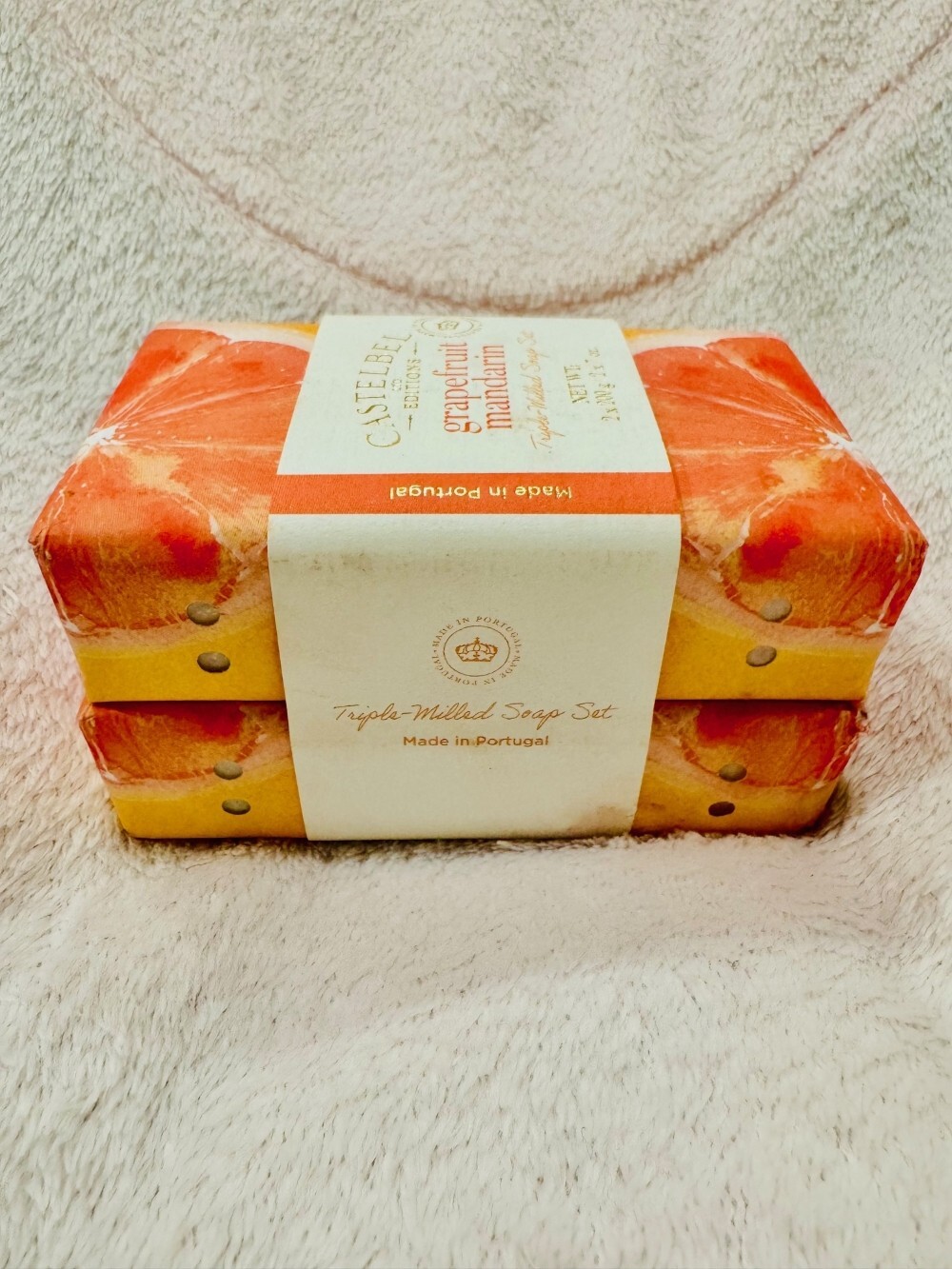 CASTELBEL LTD EDS Grapefruit Mandarin – Triple-milled Soap Bar Set (2x 7oz)