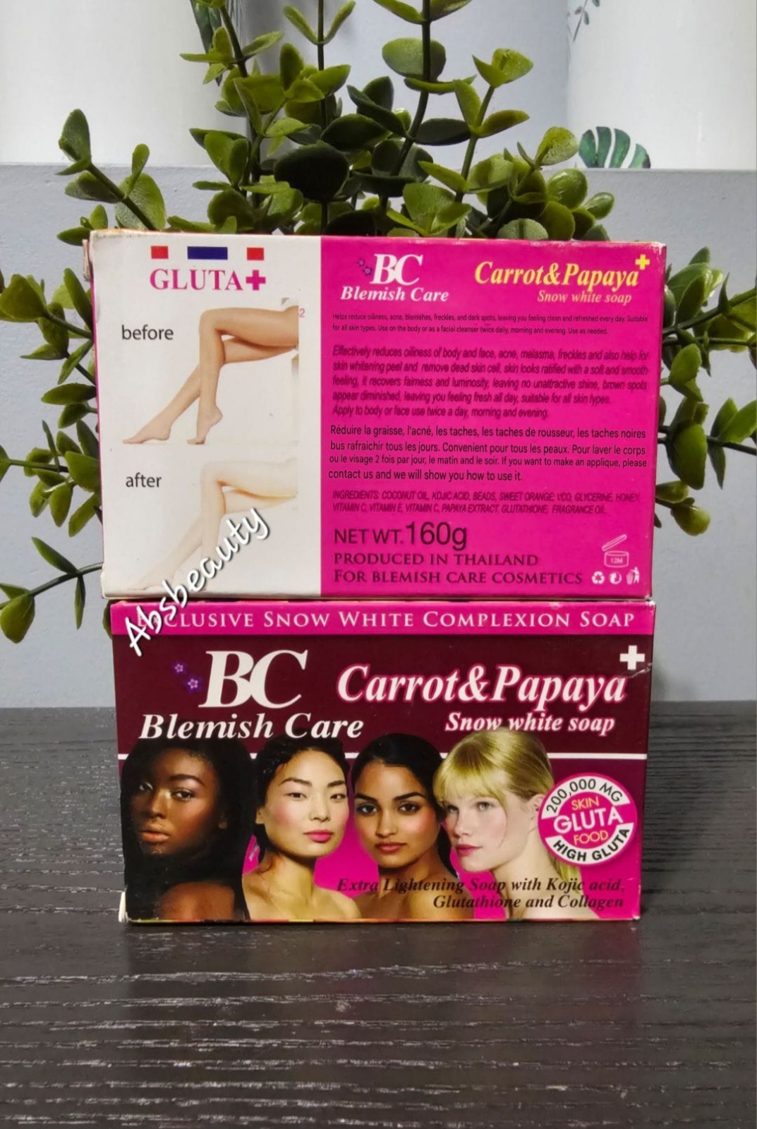 Blemish Care Carrot&Papaya Snow White Complexion Face & Body Soap,160g👌💯 1pc