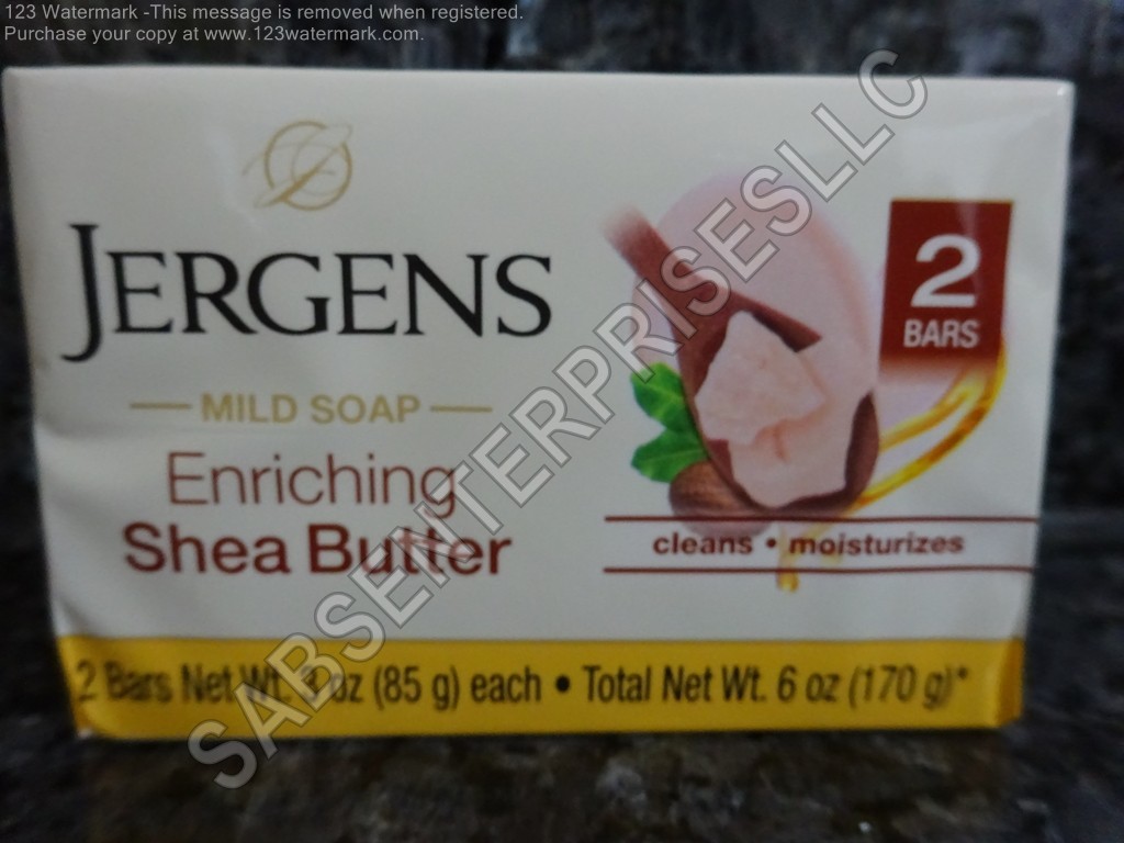 28 Jergens Enriching SHEA BUTTER Bar Soap 3 oz. Moisturizing Bars 14 packs of 2