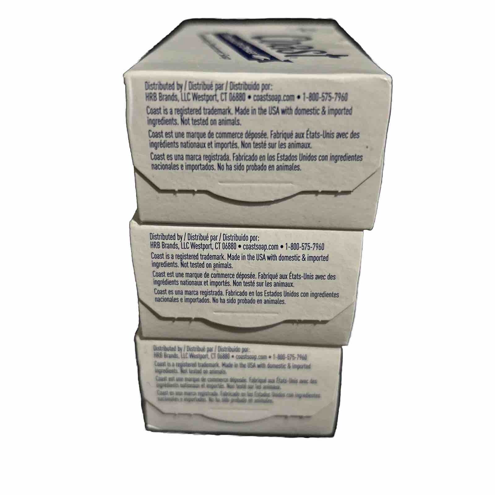 Coast Deodorant Bath Soap Original Eye Opener Scent No Parabens 3 Packs 3.2 oz