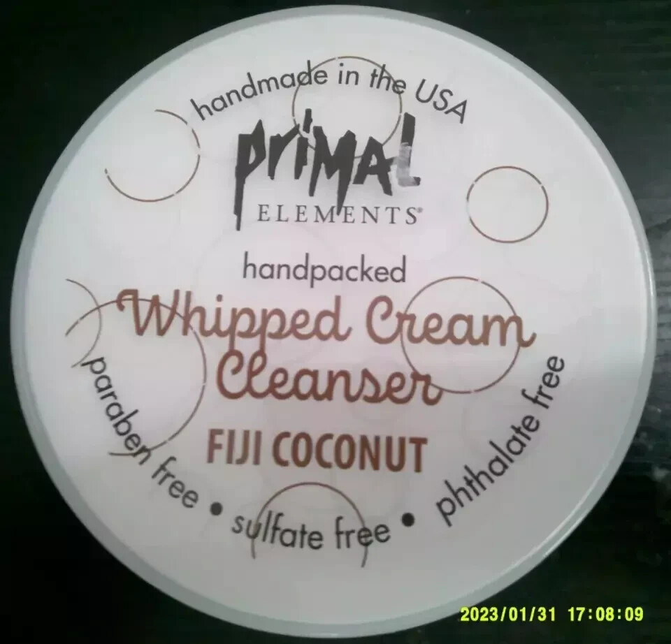 NEW PRIMAL ELEMENTS whipped cream body cleanser COCONUT paraben sulfate free