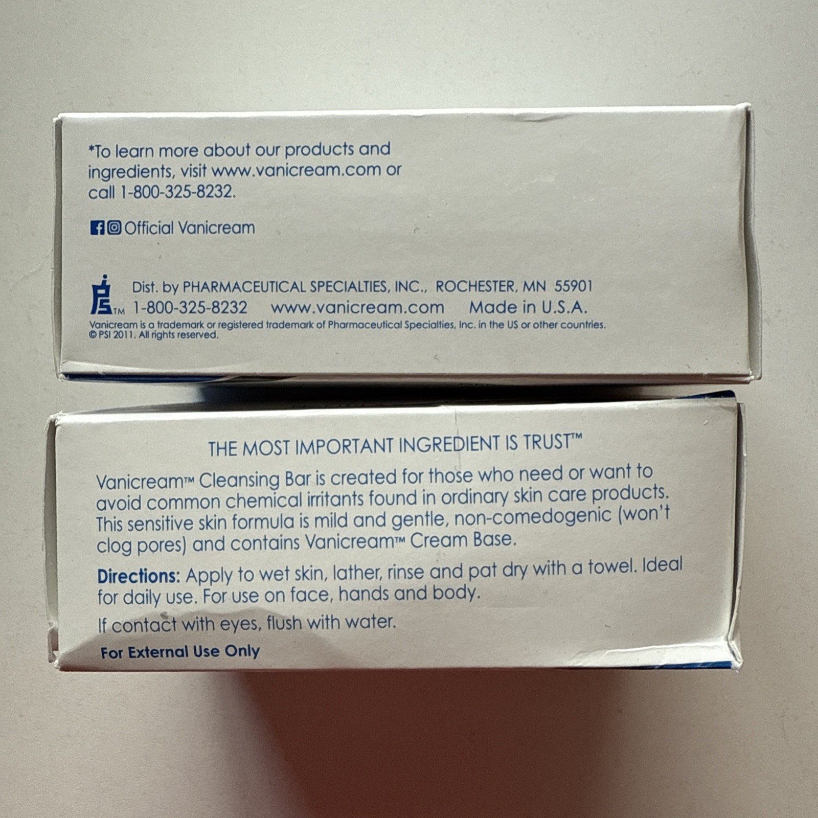 Vanicream Cleansing Bar for Sensitive Skin 3.90 oz Pack of 2