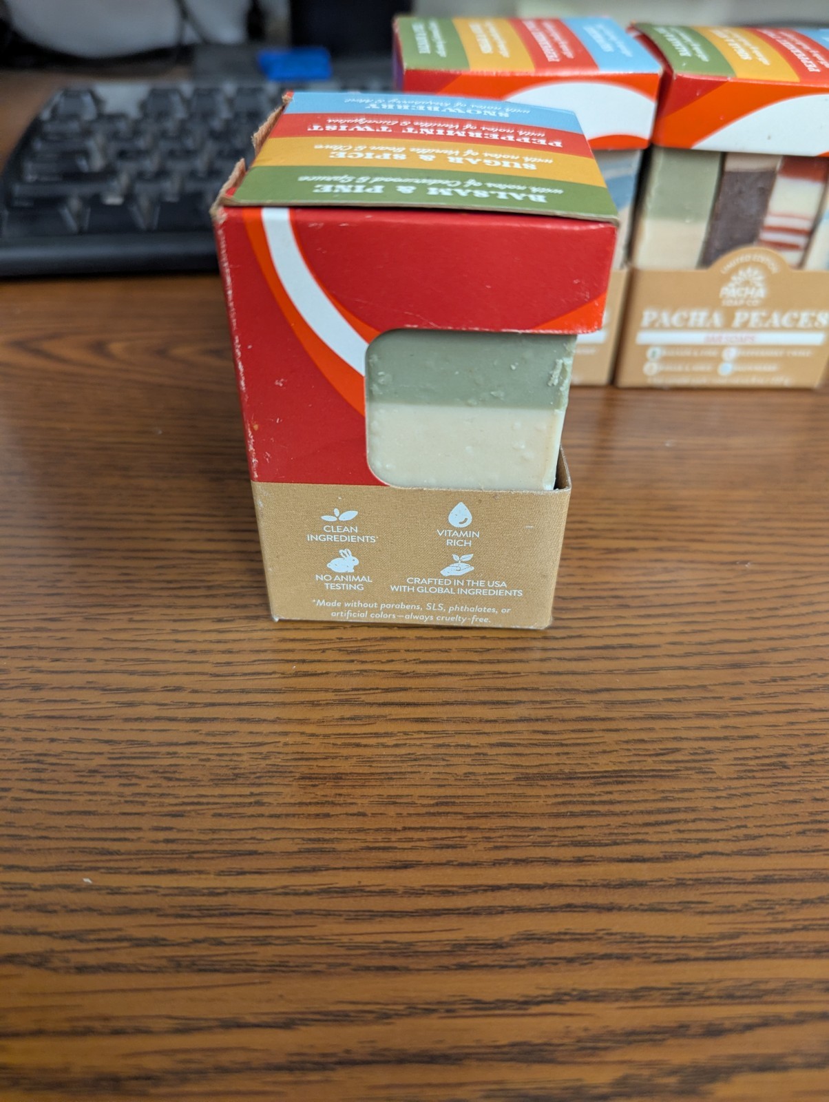 LOT OF 3-4 PACKS PACHA SOAP CO PACHA PEACES BAR SOAPS = 12 BAR SOAPS TOTAL