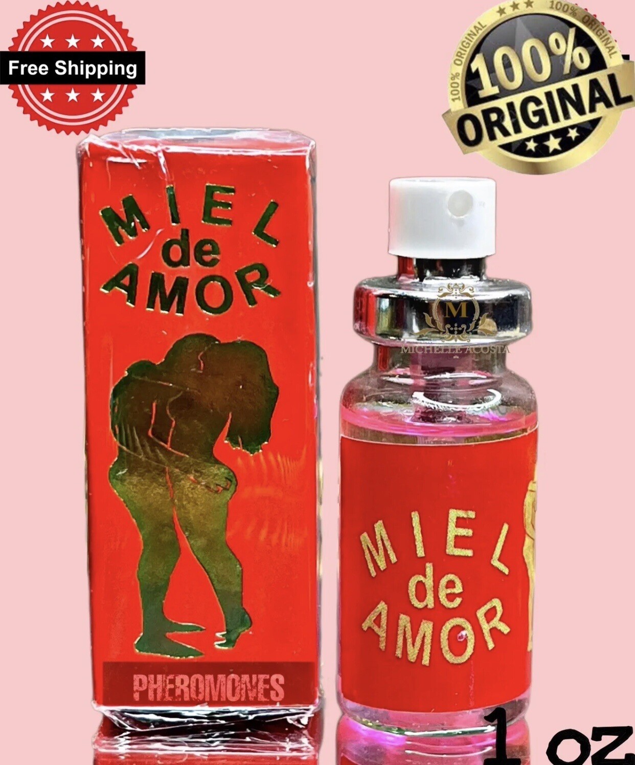 MIEL DE AMOR – ROJO, Con Feromonas, Amor/Seducción, Producto Esotérico, Spray