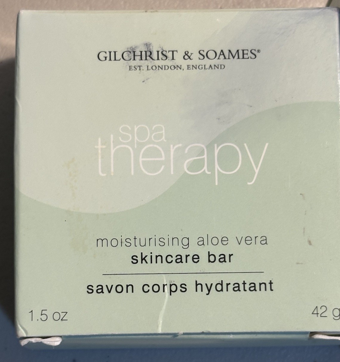 New Gilchrist & Soames Spa Therapy Moisturising Bar, Aloe Vera 2.8 oz & 1.5 oz