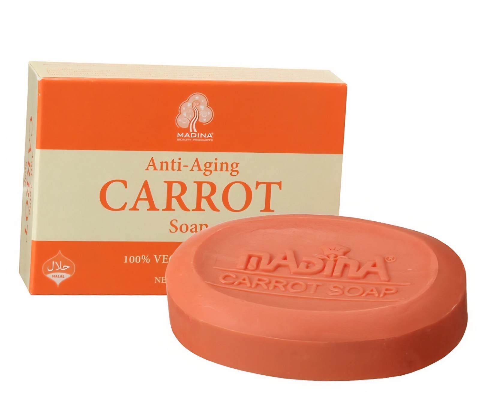 6 Pack Madina Anti-Aging Carrot Soap