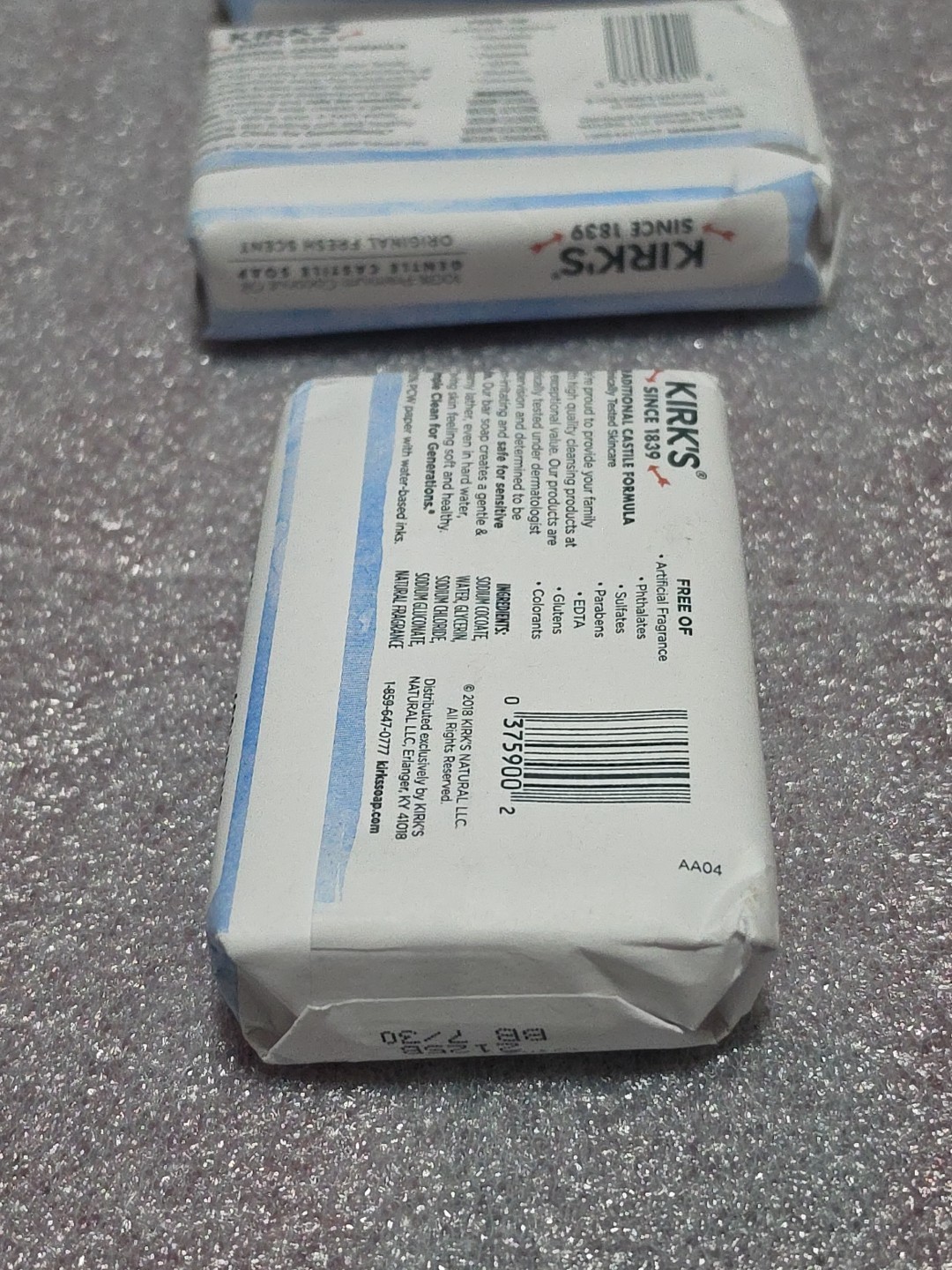 Kirks Coco Castile Bar Soap Coconut Oil – Hypoallergenic Skin Care Lot Of 3