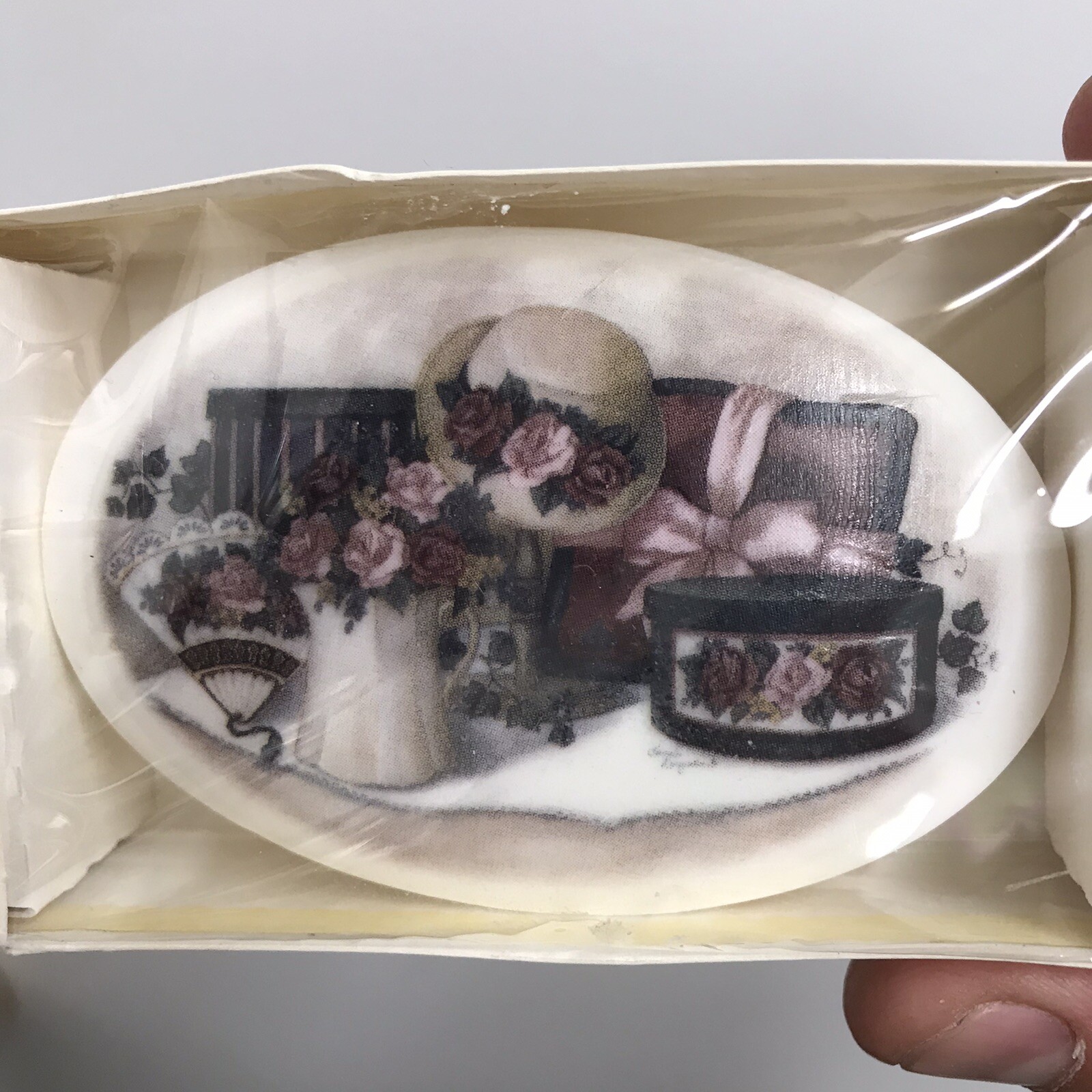 Vtg Soap Art Picture Soap Garden Theme Flowers Decorative Soap Lot Of 3 AR106