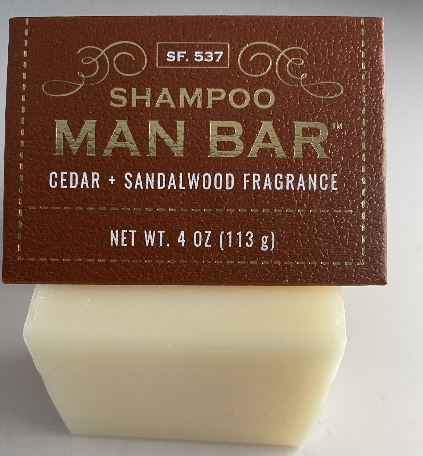 San Francisco Soap Company Man Bar Shampoo Bar 4 Ounce Cedar + Sandalwood