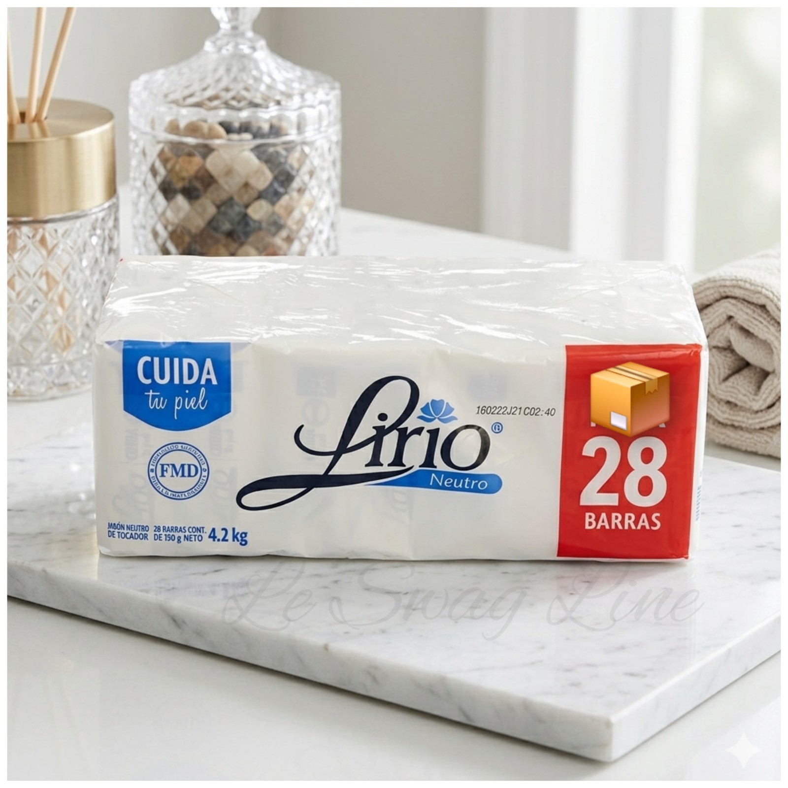 28 Pcs LIRIO Neutro Bath Soap 120g Bars Jabón Neutro Skin Cleansing Bulk Pack