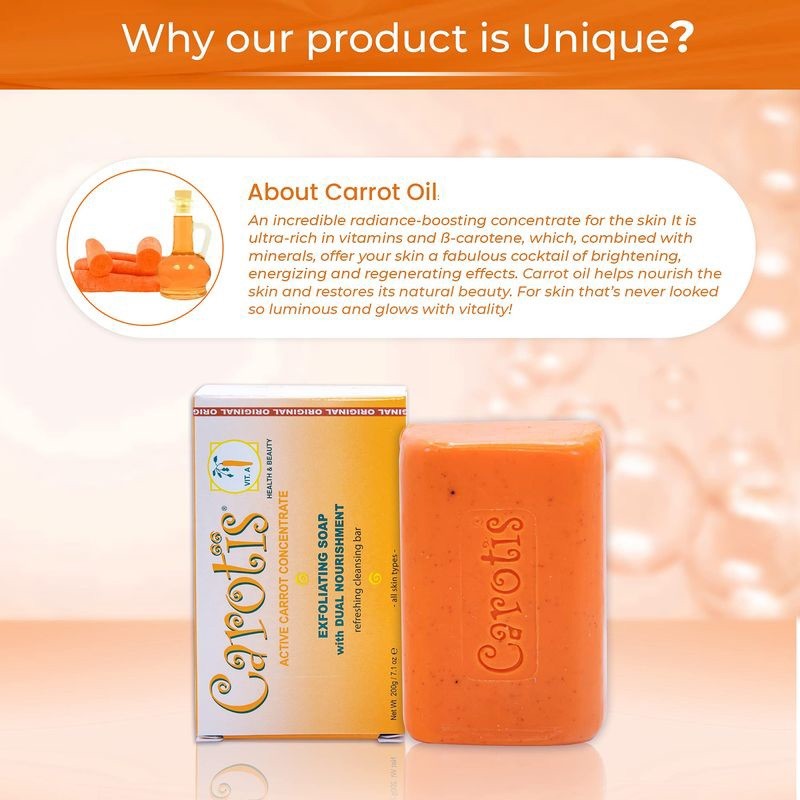 CAROTÏS Beauty Soap 80gr – Formulated to Clean and Refresh Skin with Carrot O…
