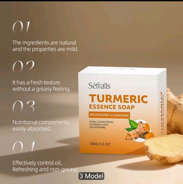 Turmeric Essence Soap Bar Nourishing Cleansing 3.5 oz Pack Of 3