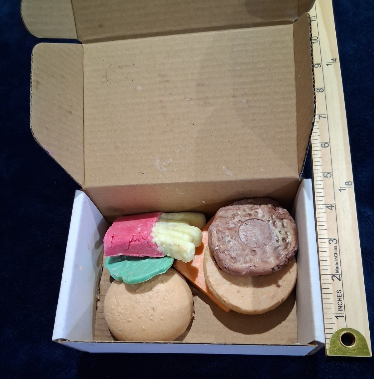 Novelty Goat’s Milk Hamburger & French Fries Shaped Soap Set 0.45 lb Fast Food