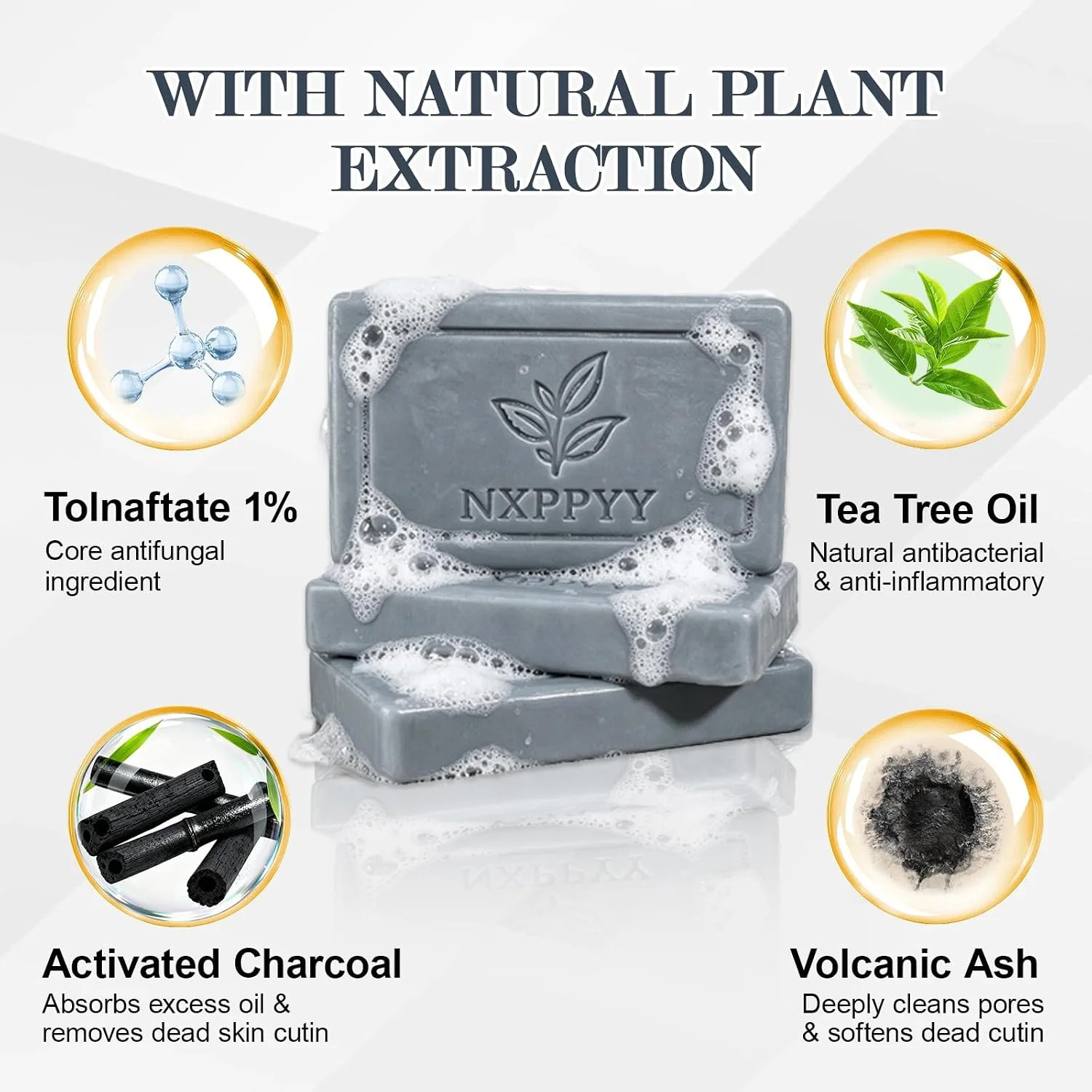 3 Pcs Veloma Antifungal Soap,Veloma Soap,Soothing Tea Tree & Eucalyptus, Deep Po
