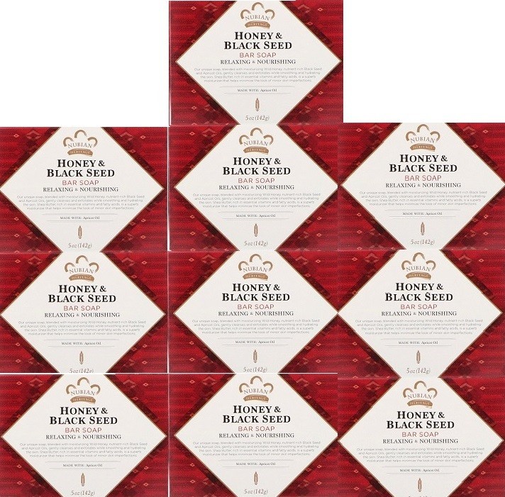 Nubian Heritage – 10 Pack Honey & Black Seed – 5oz Soaps