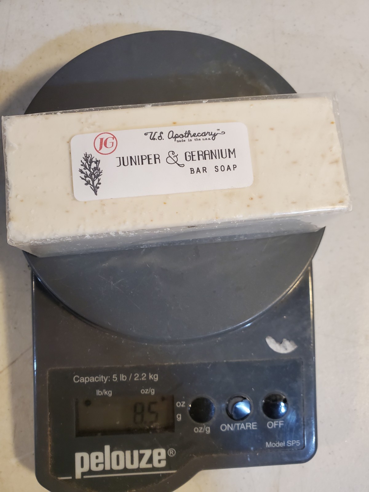 US Apothecary 2 bars of Juniper and Geranium Bar Soap