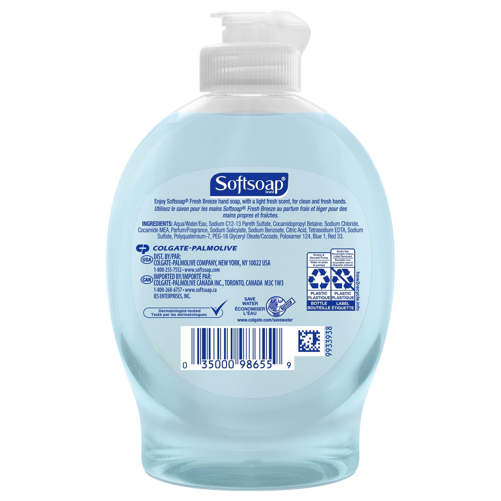 Softsoap Liquid Hand Soap, Fresh Breeze – 7.5 Fl Oz (Pack of 6), Blue