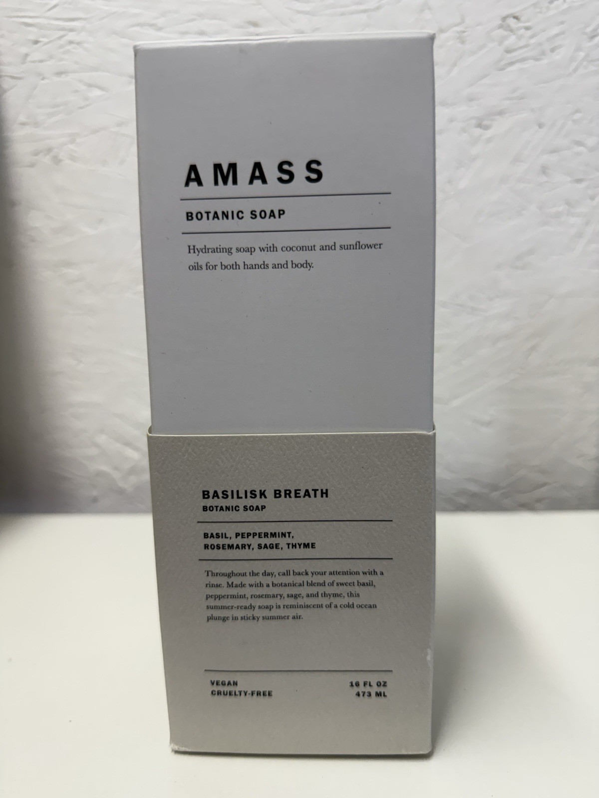 AMASS Botanic Soap Basilisk Breath 16 fl oz Vegan Cruelty-Free
