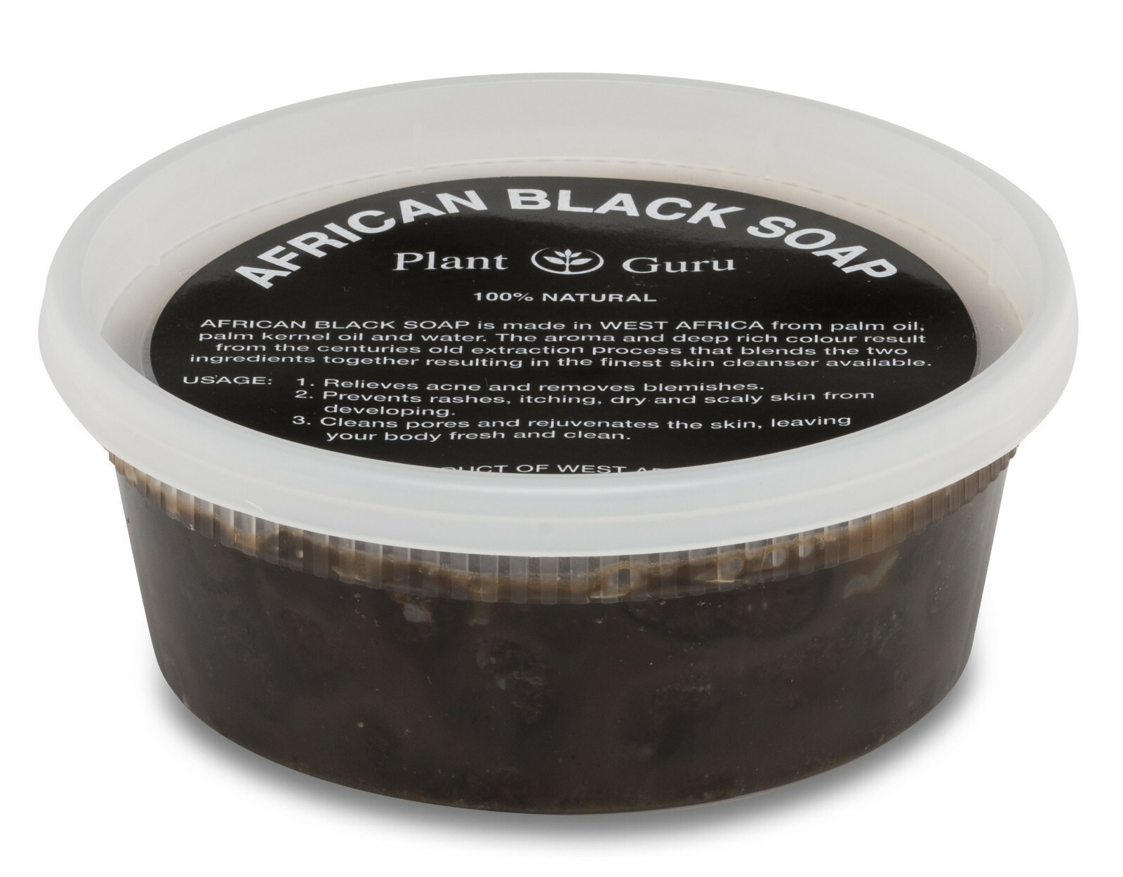 Raw African Black Soap Paste 100% Pure Natural Organic Face Body Wash Bulk