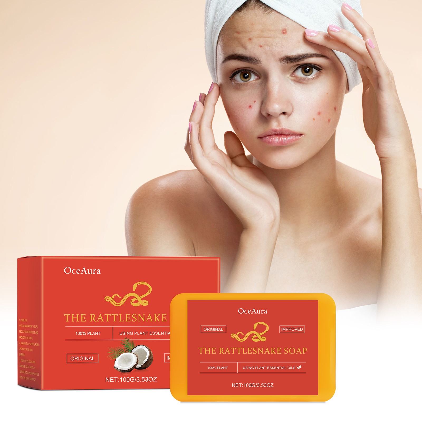 Acne Soap for Oily Skin, Oil Control & Pimple Treatment, Handmade Facial Bar