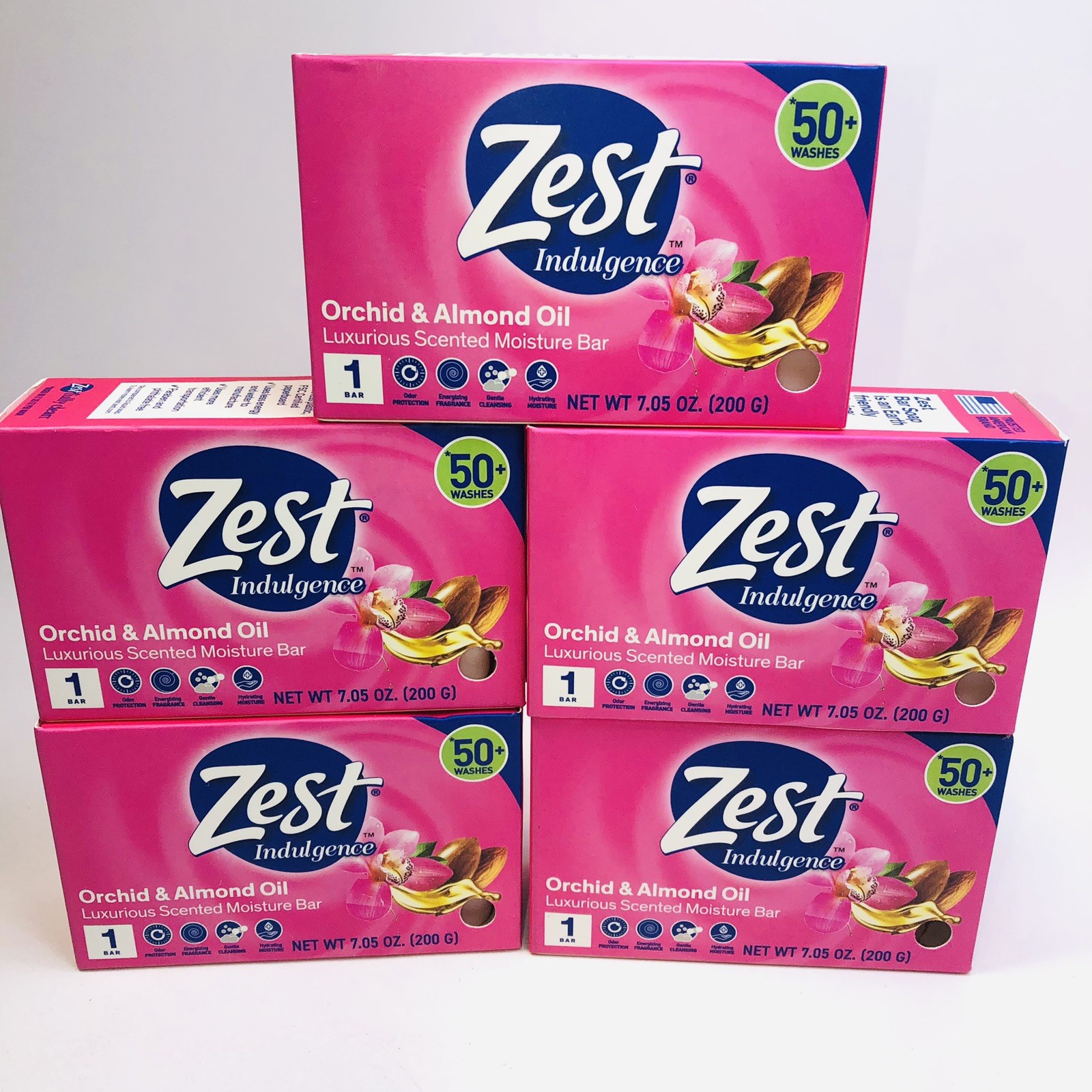 2 BIG ZEST Bar Soap Moisturizing Lush Orchid & Almond Oil Large Bars 7.05oz