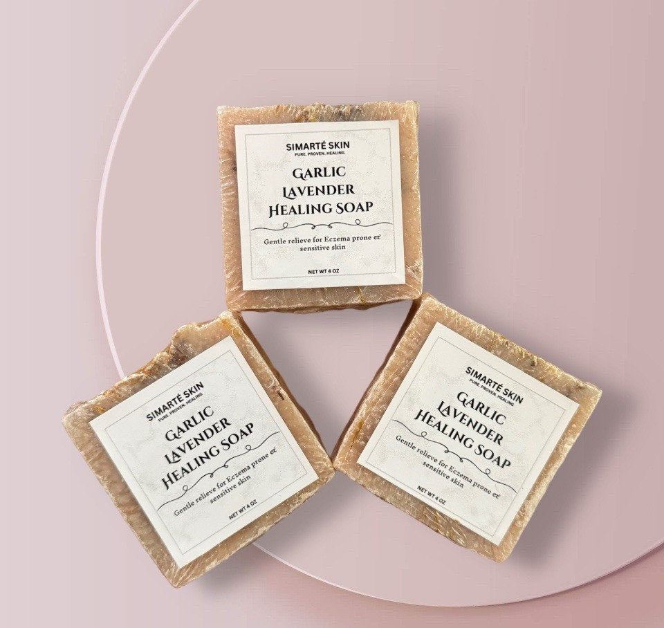 Garlic Lavender Healing Soap For Eczema and sensitive-prone skin