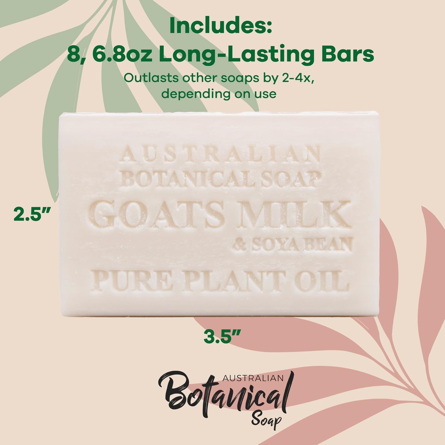 Australian Goat Milk Soap Bars for Daily Body Care (8 Pack)