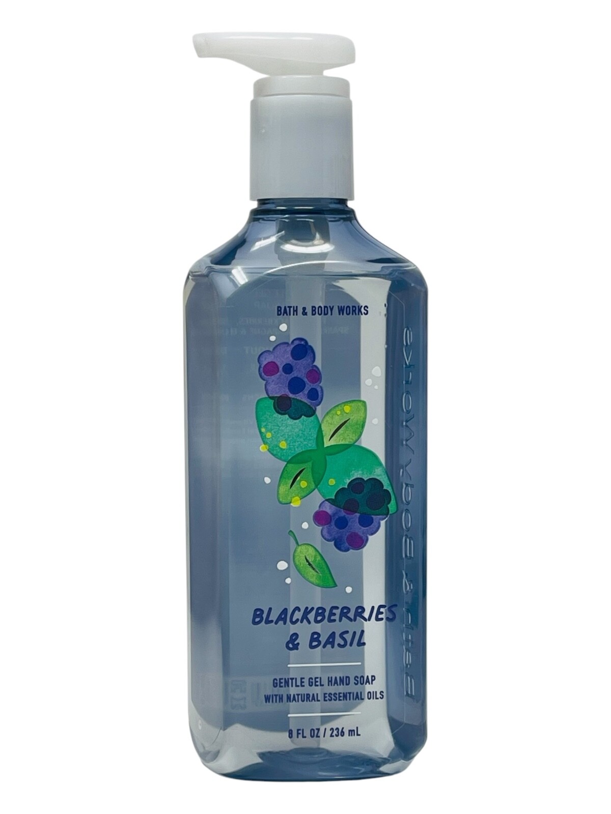 BATH & BODY WORKS BLACKBERRIES & BASIL GENTLE GEL HAND SOAP 8 FL OZ/ 236 mL
