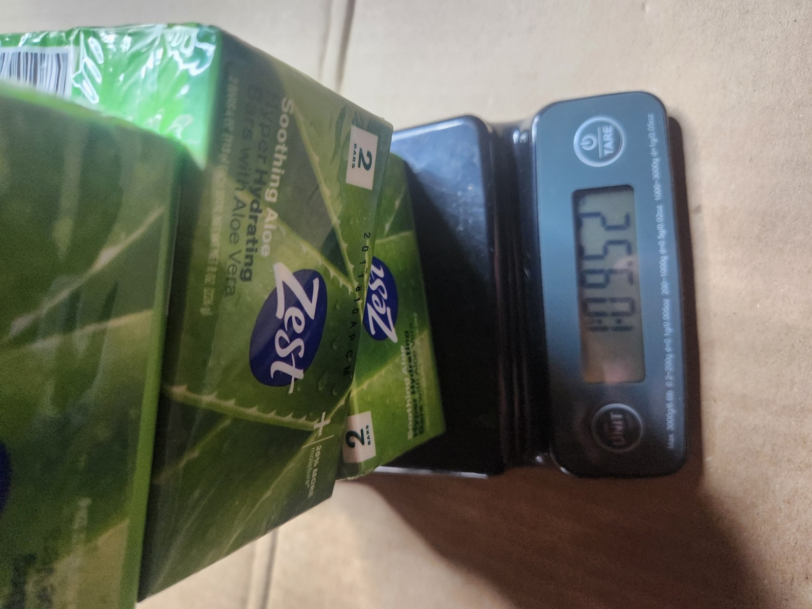 6 Bars Zest Soothing Aloe Deodorant Bar Soap 3.2 oz Germs Away